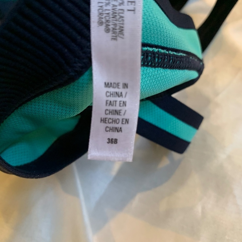 VSX Sport Blue/Green Sports Bra sz 36 B - Picture 5 of 6